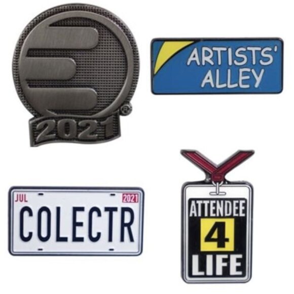 SDCC 2021 Enamel 4-Pin Set San Diego Comic Con Exclusive Limited Edition 1,224 - Picture 2 of 3